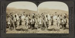 Chief Two-Guns-White-Calf and companions in Medicine Lodge Ceremony, Glacier National Park, Montana