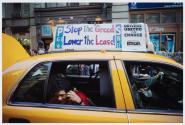 New York, New York, May 1, 2012, Taxi drivers were part of the demonstration, and led the marchers down Broadway.