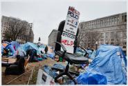 Some Occupy D.C. protesters begin to pack their belonging before U.S. Park Police arrive to their section to inspect and most likely remove them. Early Saturday morning the US Park Police entered McPherson Square, only two blocks from the White House.