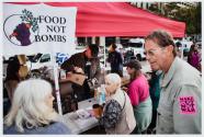Washington DC: Andy Shallal, owner of Busboys and Poets, provided free breakfast for the protestors staying overnight on Freedom Plaza.