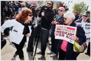 Washington, DC, A circus like atmosphere was on display in front of the Supreme Court as demonstrators for and against President Obama's health-care law made their voices heard.