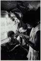Staffrider on a Soweto bound train