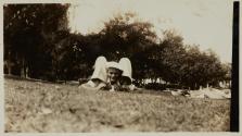 [Young man on the grass]
