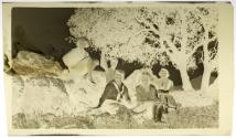 [Woman with Inez Robinson, Elizabeth Nott Hough, Milton Robinson, and Anne Brigman]