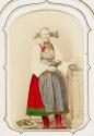 [Woman with basket of flowers]