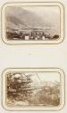 [Page 32: Suspended bridge at Fribourg / Lake and mountain]