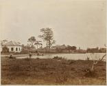 [Village with pond]