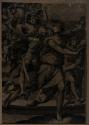 [Reproduction of an engraving of the Rape of the Sabine women]