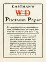 Pamphlet promoting Eastman's Water Development Platinum Paper