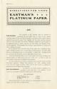 Directions for Using Eastman's Platinum Paper