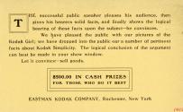 Announcement for cash prizes for best Kodak window displays