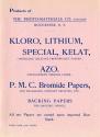 Pamphlet entitled "Products of the Photo Materials Co. Division"