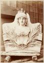 [Head of Minerva, by Louis-Félix Chabaud, Plaster model of figurative keystone sculpture for the arch on the rear facade of the stage flytower at Paris Opera]