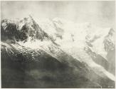 La chaîne du Mont Blanc de l'Aiguille du Midi à l'Aiguille du Goûter, prise de la Flégère