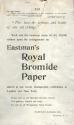 Kodak advertisement for Eastman's Royal Bromide Paper