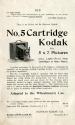 Advertisement for the No. 5 Cartridge Kodak Camera