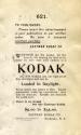 Advertisement for various 1898 Kodak Cameras