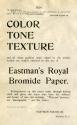 Kodak advertisement for Eastman's Royal Bromide Paper
