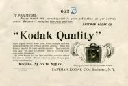 Advertisement emphasizing Kodak quality