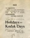 Advertisement for Kodak cameras