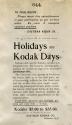 Advertisement for Kodak cameras