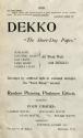 Kodak advertisement for Dekko Paper