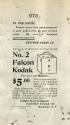 Kodak advertisement for the No. 2 Falcon Kodak Camera