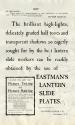 Kodak advertisement for Eastman's Lantern Slide Plates