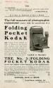 Advertisement for the No. 3 Folding Pocket Kodak Camera