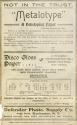 Defender Photo Supply Co. advertisement for Metalotype & Disco Gloss Papers