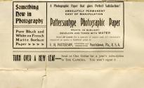 F. H. Patterson advertisement for Pattersontype Photographic Paper