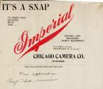 Chicago Camera Co. advertisement for the Imperial Folding and Magazine