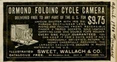 Sweet, Wallach & Co. advertisement for the Ormond Folding Cycle Camera