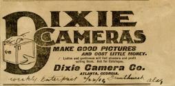 Advertisement for Dixie Cameras
