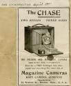 Kozy Camera Company advertisement for the Chase Folding Box Magazine Camera