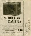 Minneapolis Optical Company advertisement for the Dollar Camera
