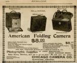 Chicago Camera Co. advertisement for the American Folding Camera