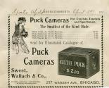 Sweet, Wallach & Co. advertisement for Puck Cameras