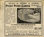 E. B. Koopman advertisement for the Pocket Presto Camera