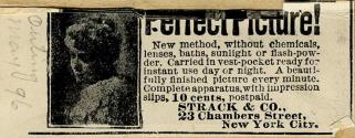Strack & Co. advertisement for new method of photography