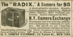 N.Y. Camera Exchange advertisement for the Radix Camera