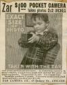 Advertisement for the Zar Pocket Camera