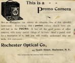 Rochester Optical Co. advertisement for the Premo Camera