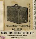 Manhattan Optical Co. advertisement for the Boss Dandy Camera