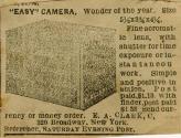 E. A. Clark Co. advertisement for the Easy Camera