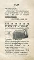 Advertisement for the Pocket Kodak Camera