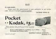 Advertisement for the Pocket Kodak Camera