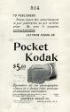 Advertisement for the Pocket Kodak Camera