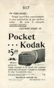 Advertisement for the Pocket Kodak Camera