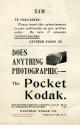 Advertisement for the Pocket Kodak Camera